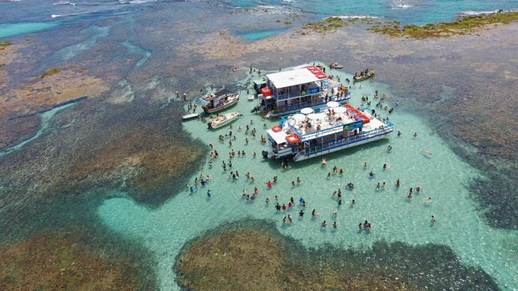 Passeio de catamarã pelas piscinas naturais em João Pessoa
